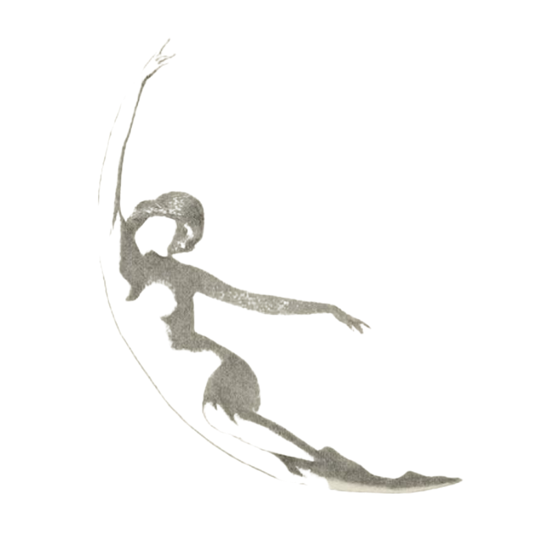 Figure in a dynamic reaching pose